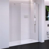 Walk In Shower with Shower Tray 1200 x 2000mm - 10mm Glass - Trinity Premium Range