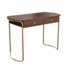 Walnut Solid Wood Dressing Table with Storage - Piper