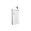 White Gloss 400 x 200mm Floor Standing Basin Vanity Unit - Cranbrook