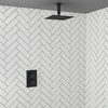Zana Concealed Square Matt Black 1 outlet shower valve with Shower Head and Ceiling Arm