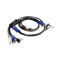 2 Port VGA USB Cable KVM Switch with Audio