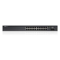 Dell Networking N2024 L2 24x 1GbE + 2x 10GbE SFP+ fixed ports Stacking IO to PSU airflow AC/Lifetime Limited Hardware Wa