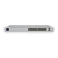 UniFi Switch PRO 24 24-port switch with 24 Gigabit RJ45 ports and 2 10G SFP+ ports. Powerful second-generation UniFi swi