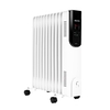 electriQ 2.5kw Smart WiFi Alexa Oil Filled Radiator 11 Fin 24 hour and Weekly Timer with Thermostat and Remote - White