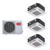 GRADE A1 - electriQ 3-Way 3x 9000 BTU 8kW WiFi Smart A++ Ceiling Cassette Air Conditioner with Single Outdoor Unit