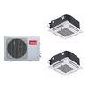 GRADE A1 - Twin Ceiling Cassette system 24000 BTU 6kW A++/A+ SmartApp Wifi with two 12000 BTU indoor units to a single