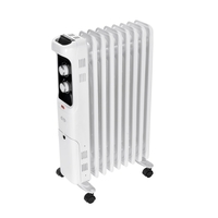 GRADE A2 - Argo Whisper 2 kw Portable Oil Filled Radiator 8 Fin with Thermostat