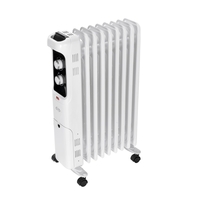 GRADE A2 - Argo Whisper 2 kw Portable Oil Filled Radiator 8 Fin with Thermostat