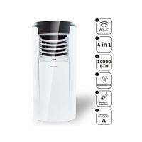 GRADE A2 - ECO 14000 BTU Smart Wifi Portable Air Conditioner with Heat Pump for medium sized rooms up to 38 sqm