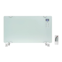 GRADE A2 - electriQ 2000W Designer Glass Heater Wall Mountable Low Energy with Smart WiFi Alexa - Ultra Slim only 8cm B