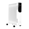 GRADE A2 - electriQ 2.5kw Smart WiFi Alexa Oil Filled Radiator 11 Fin 24 hour and Weekly Timer with Thermostat and Remo