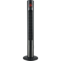 GRADE A2 - electriQ 46 Inch Black Tower Fan with Remote Control 3 Speed Settings Timer & Oscillation Functions