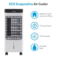 GRADE A2 - electriQ Slimline ECO Evaporative Air Cooler with built-in Air Purifier and Humidifier - AC100R