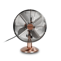 GRADE A3 - electriQ 12 Inch Copper Desk Fan with Oscillating Function and Steady Base