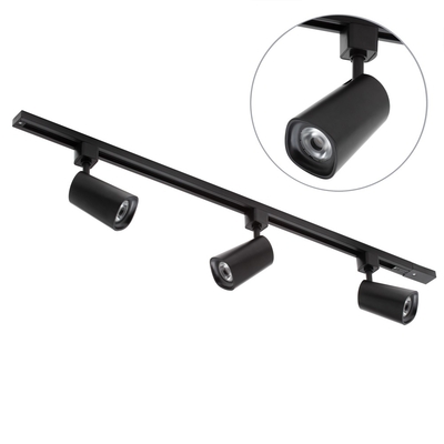 1m Track Kit with 3 Loire
Heads and Integrated LED -
Black