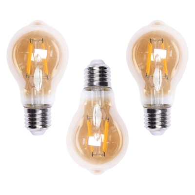 3 Pack of 4 Watt LED E27
Edison Screw Vintage Filament
Light Bulb,  Gold Tinted