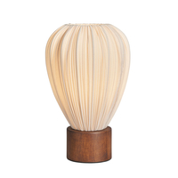 Daisy Pleated Shade Table Lamp,  Wood