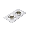 Faina Adjustable Double Squared Recessed Downlight,  Silver
