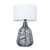 Leo Rattan Table Lamp,  Grey