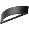 Stanley Brenta Outdoor Curved Aluminium Up & Down Wall Light,  Black