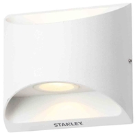 Stanley Ticino Outdoor LED Flush Aluminium Up Down LED Wall Light,  White