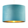 Velvet 30cm Easyfit Shade,  Teal and Brass