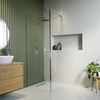 1000mm Frameless Wet Room Shower Screen with Return Panel - Corvus