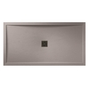 1000x800mm Grey Slate Rectangular Shower Tray with Shower Waste - Aqualavo