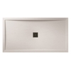1000x800mm White Slate Rectangular Shower Tray with Shower Waste - Aqualavo