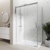 1000x900mm Frameless Rectangular Sliding Shower Enclosure with Shower Tray - Aquila