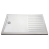 1400x900mm Low Profile Rectangular Walk In Shower Tray with Drying Area - Purity