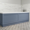 1800 Single Ended Square Bath with Matt Blue Bath Front & End Panel