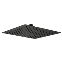 250mm Matt Black Square Rain Shower Head- Zana