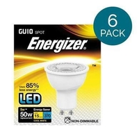 6 Pack - Energizer LED GU10 Cool White Light Bulb