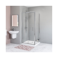 760 Square Bi-Fold Shower Enclosure with Tray - Juno