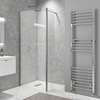 800mm Frameless Wet Room Shower Screen with Return Panel - Corvus