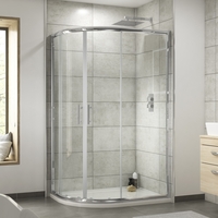 900 x 760 Offset Quadrant Sliding Shower Enclosure with Left Hand Tray - Fiji