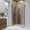 900x800mm Rectangular Bi Fold Shower Enclosure - Carina