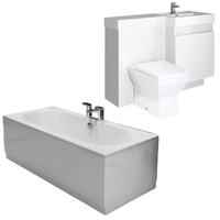 Agora Right Hand and Burford Shower Bath Furniture Suite