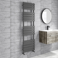 Anthracite Heated Towel Rail Radiator 1600 x 450mm - Tundra