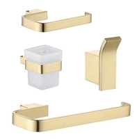 Arissa Brushed Brass 4 Piece Bathroom Accessory Set