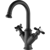 Black Double Lever Basin Mixer Tap - Camden