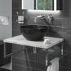 Black Round Countertop Basin and Waste 358mm - Verona