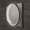 Black Round LED Bathroom Mirror with Demister 600 x 800mm- HiB Solas 60