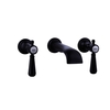 Black Wall Mounted Basin Mixer Tap - Helston