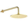 Brushed Brass Round Shower Head 250mm and Wall Arm - Arissa