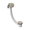 Brushed Nickel Overflow Bath Filler with Pop Up Sprung Bath Waste