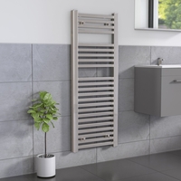 Chrome Heated Towel Rail Radiator 1200 x 450mm - Dune