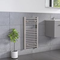 Chrome Heated Towel Rail Radiator 800 x 450mm - Dune