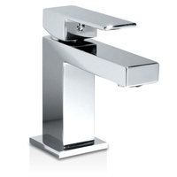 Chrome Mono Basin Mixer Tap - Cube